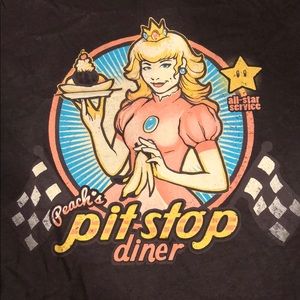 TeeFury Princess Peach’s Pit-Stop Diner T-Shirt